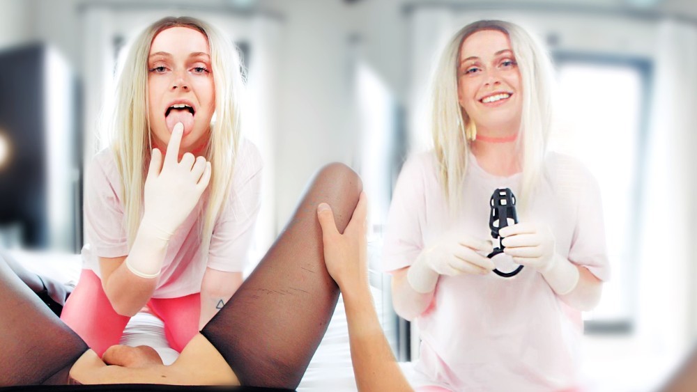Jade Mar in Chastity POV Sissy Training VR