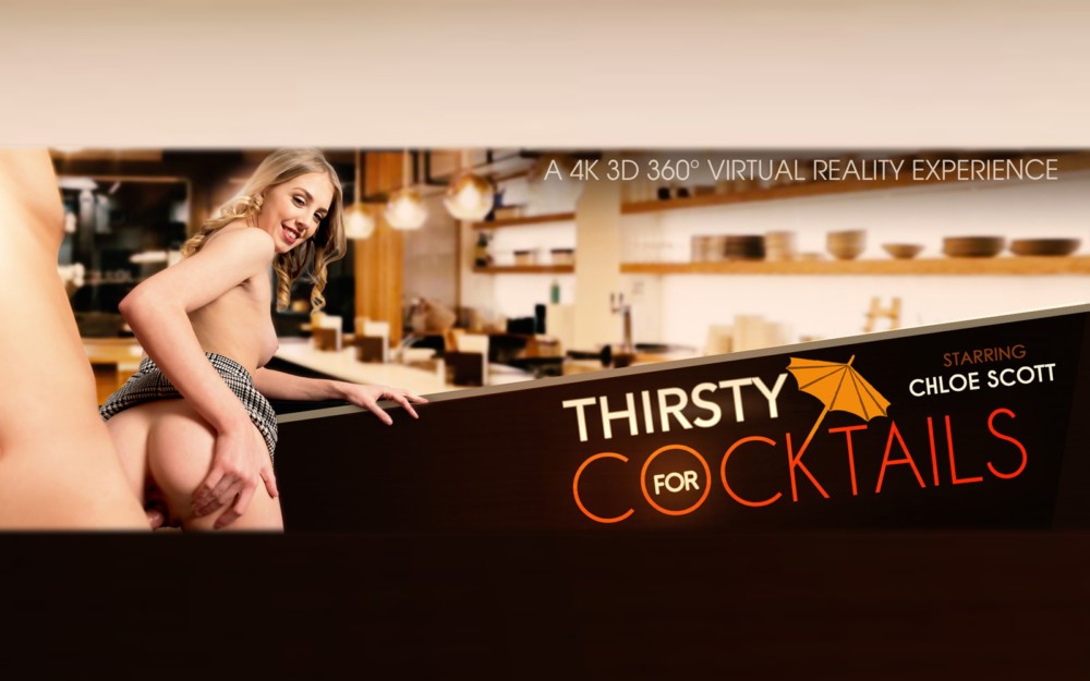 Chloe Scott in Sexy Bartender VR Action