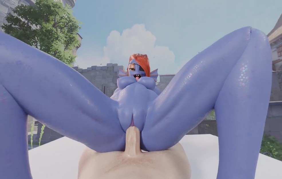 Undyne Cowgirl 3D VR 180 SBS Hentai Parody