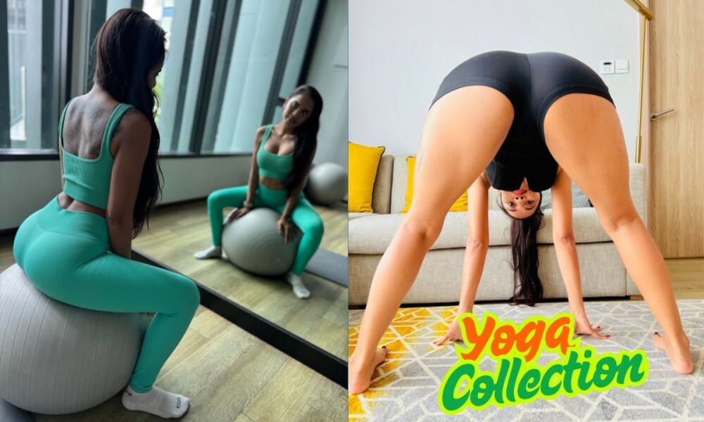 Horny Asian MILF Yoga Fuck Collection