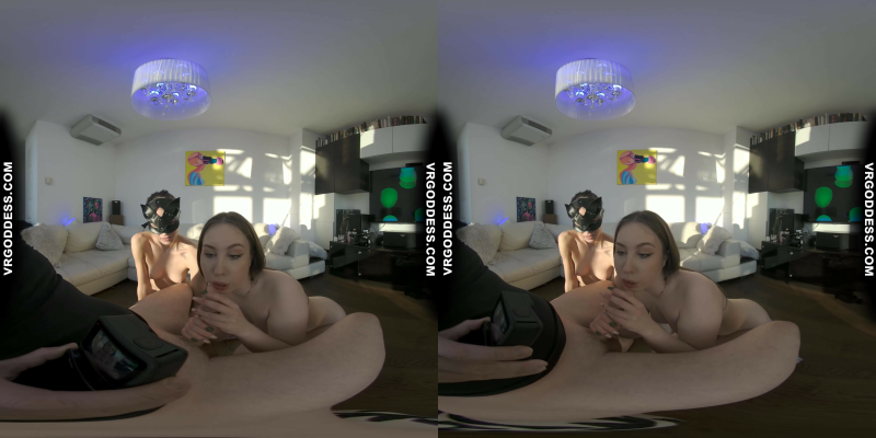 Penis Kissing Handjob Miss Pussycat And Lika Cock Worshiping Double Girl Double Pleasure Cum On Tits - Image 3