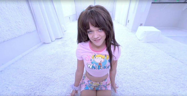 Super Cute Brunette Strips For You in The White Studio - Image 1