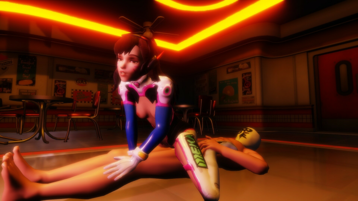 Dva Diner Reverse Cowgirl Overwatch Parody - Image 1