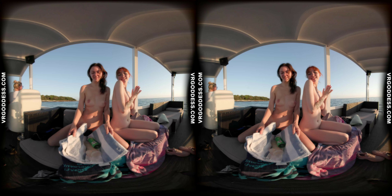 Sunset Seduction – Lily Mays Pleasures Rebeka Ruby on a Boat Ride - Image 1