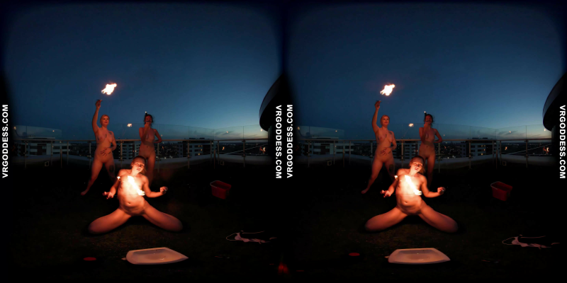 Rooftop Fire Dance with Lea and Melonie in 8K VR - Image 8