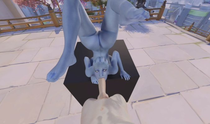 Liara Upside Down Blowjob 3D VR Thrill - Image 1