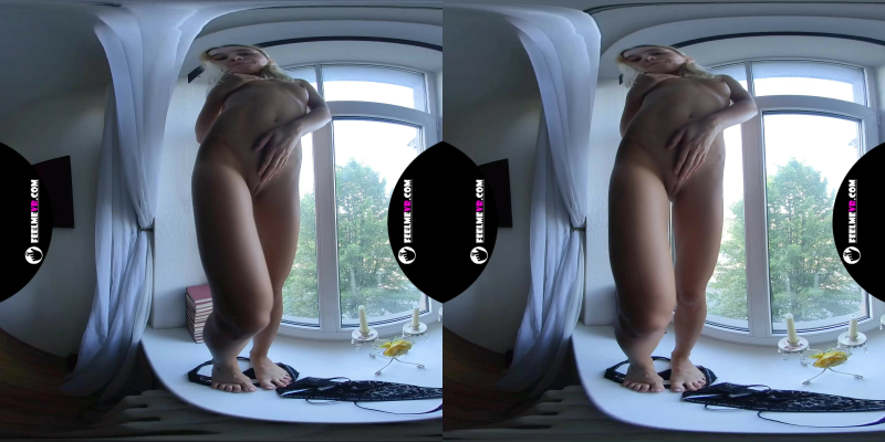 Kelly Skinny Teen VR Striptease in 180VR - Image 6