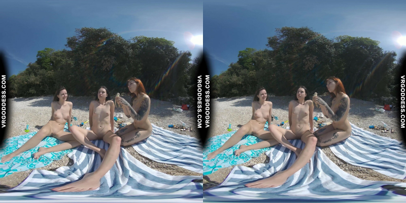 3 Babes On Nude European Beach Mini Lesbian Outdoor Vacation Orgy Matty Cheri Rebeka Ruby - Image 10