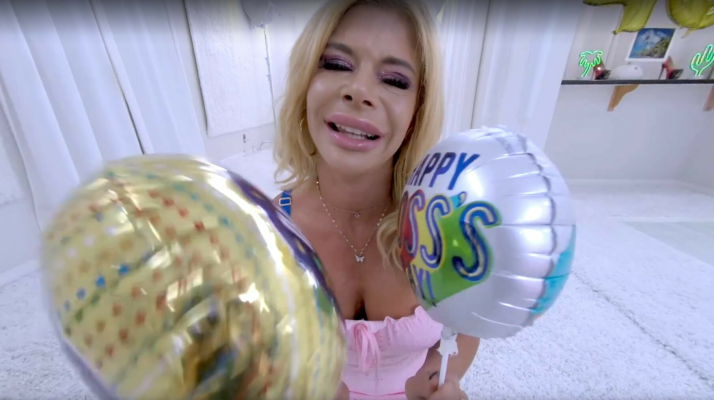 Blonde MILF Sara St Clair Strip Tease Sizzles - Image 1