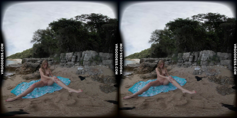 Kristina's Sensual Beach Solo in Stunning 8K - Image 5