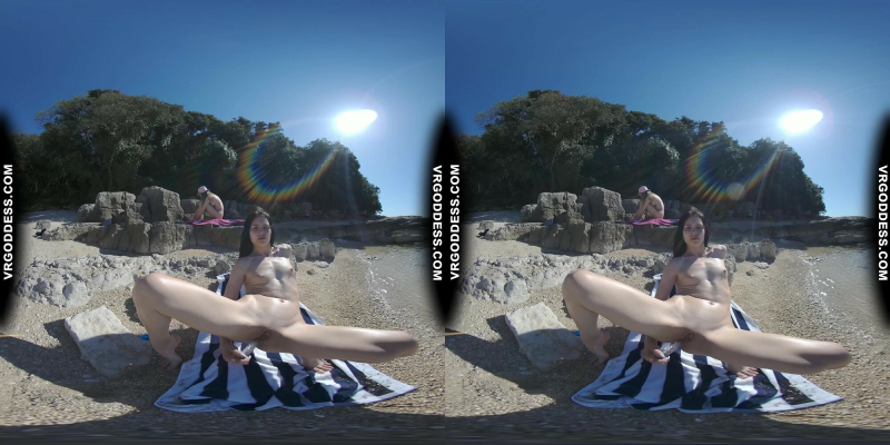 Matty Mila Perez Nude Beach Dildo Play in VR - Image 10