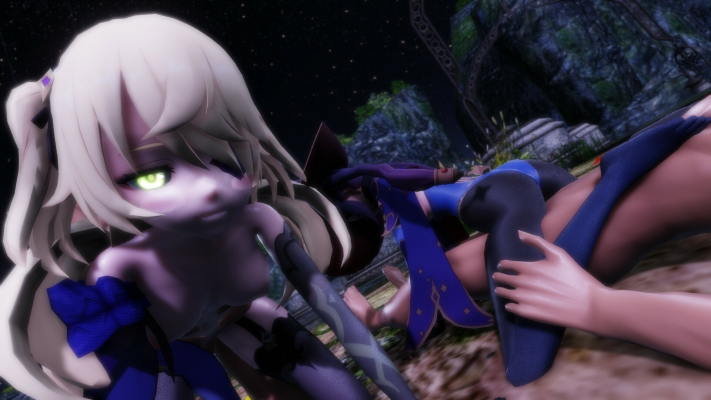 Genshin Impact Mona & Fischl Erotic Ritual 4K - Image 4